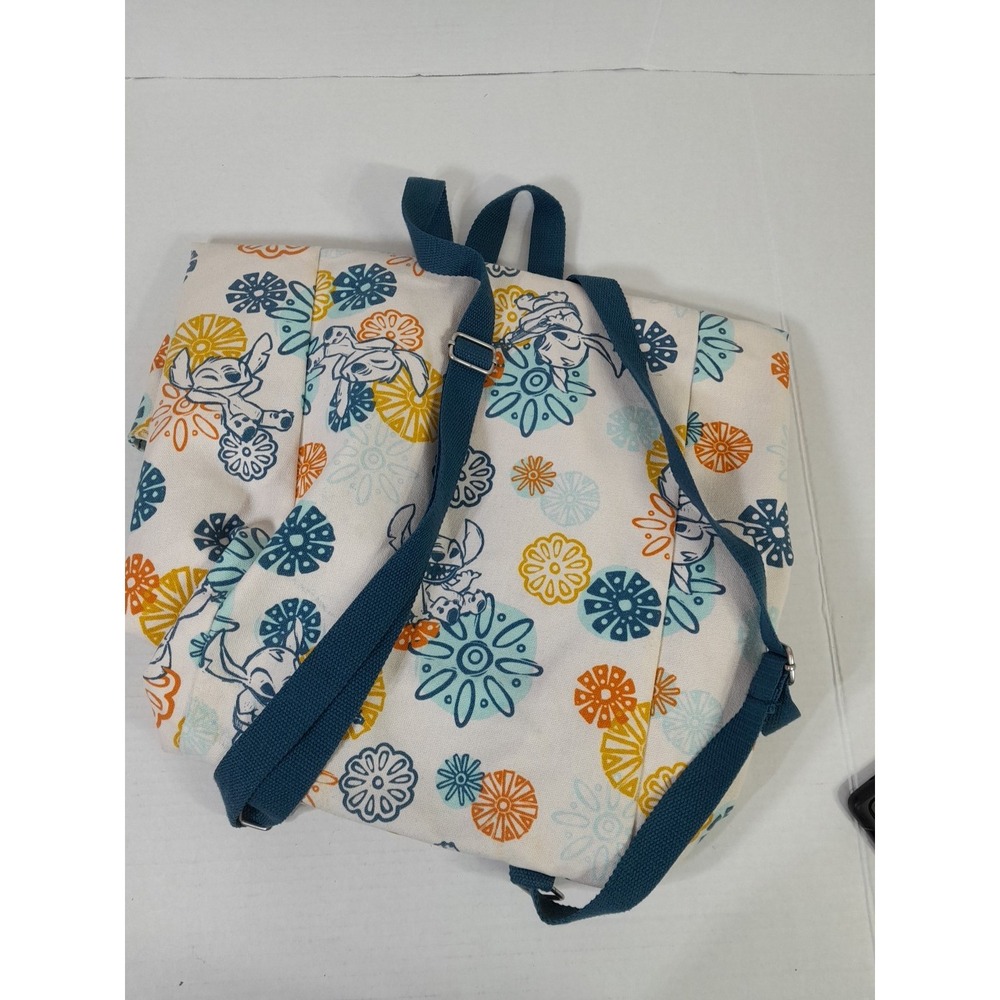 Disney Parks Stitch Canvas Large Backpack Travel Bag NWT - Picture 2 of 4